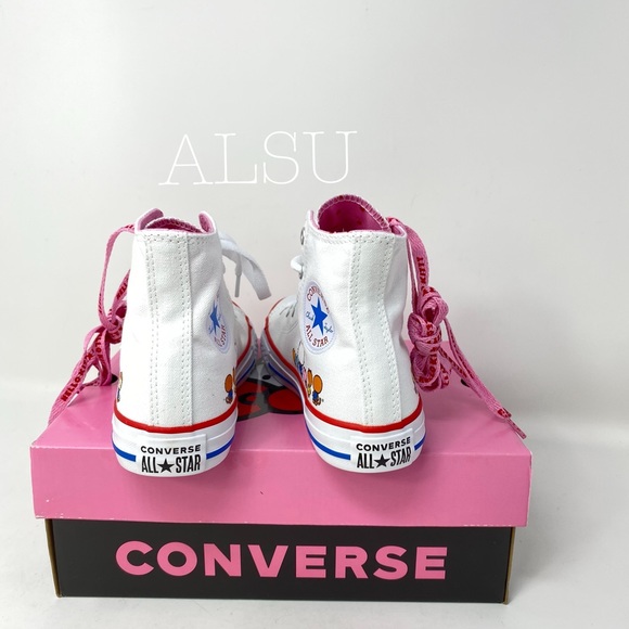 Conv&Hello Kitty Ctas High Top White Pink Kid’s - Picture 3 of 8